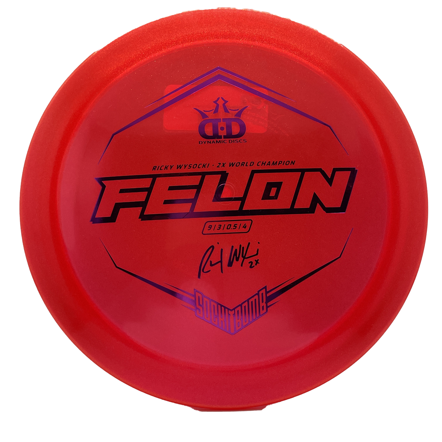 Dynamic Discs Lucid Ice Glimmer Felon Ricky Wysocki - Fairway Driver