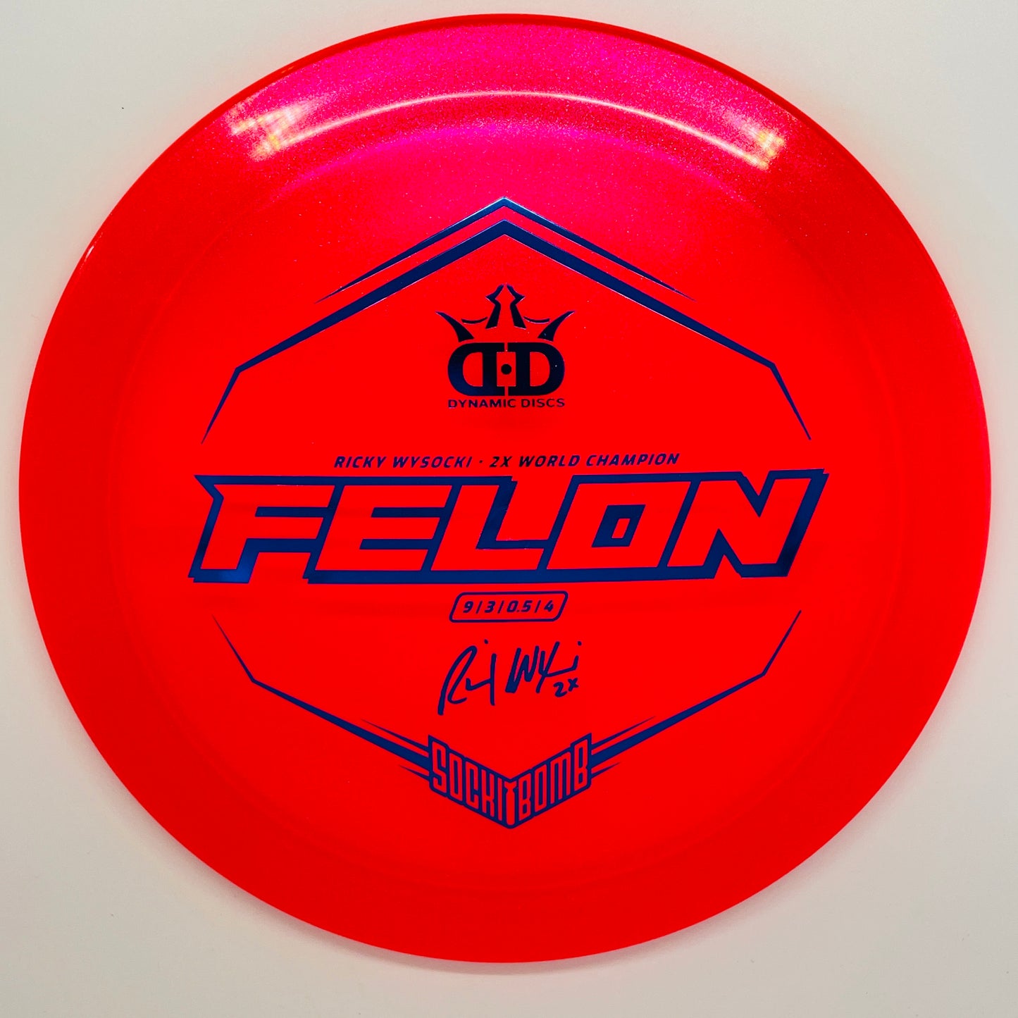 Dynamic Discs Felon Lucid Ice Glimmer Ricky Wysocki - Fairway Driver