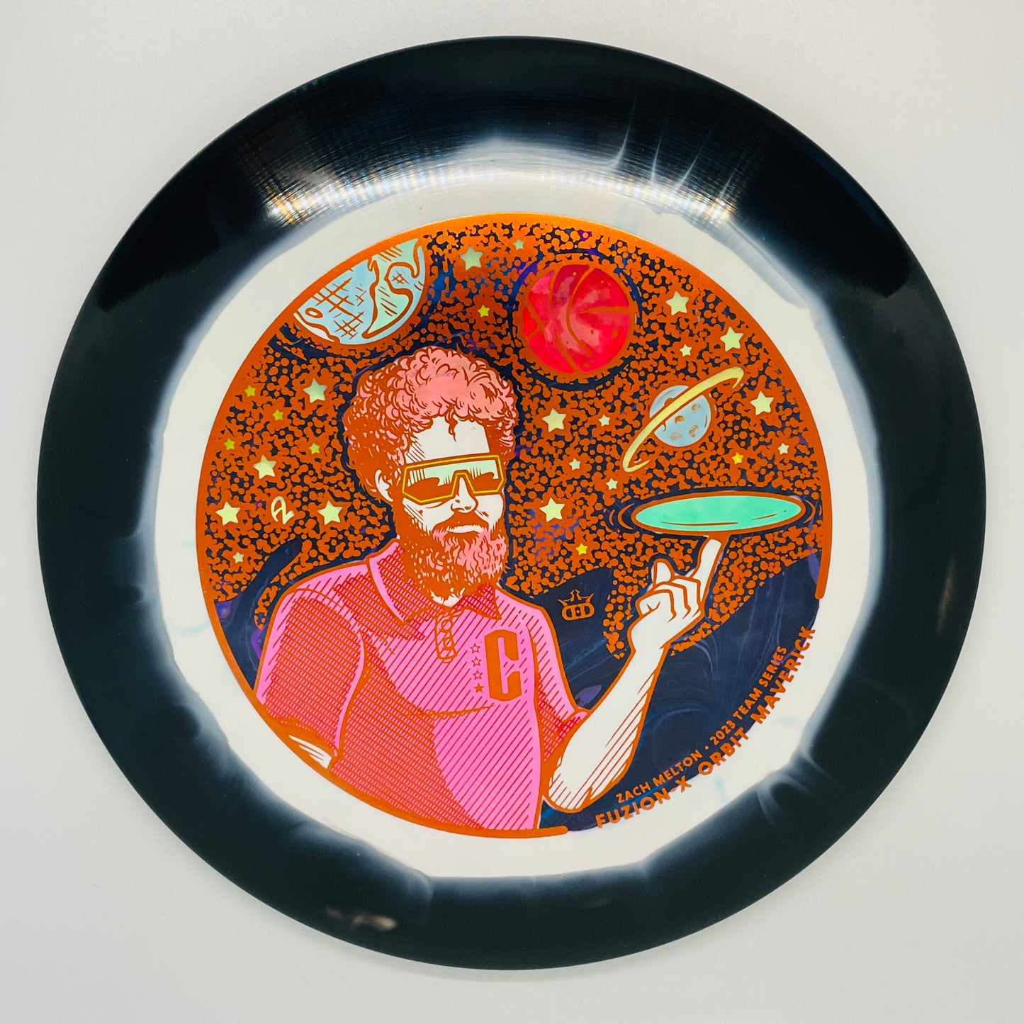 Custom Dyed Dynamic Discs Maverick Fuzion-X Orbit Zach Melton 2023 Team Series - Fairway Driver