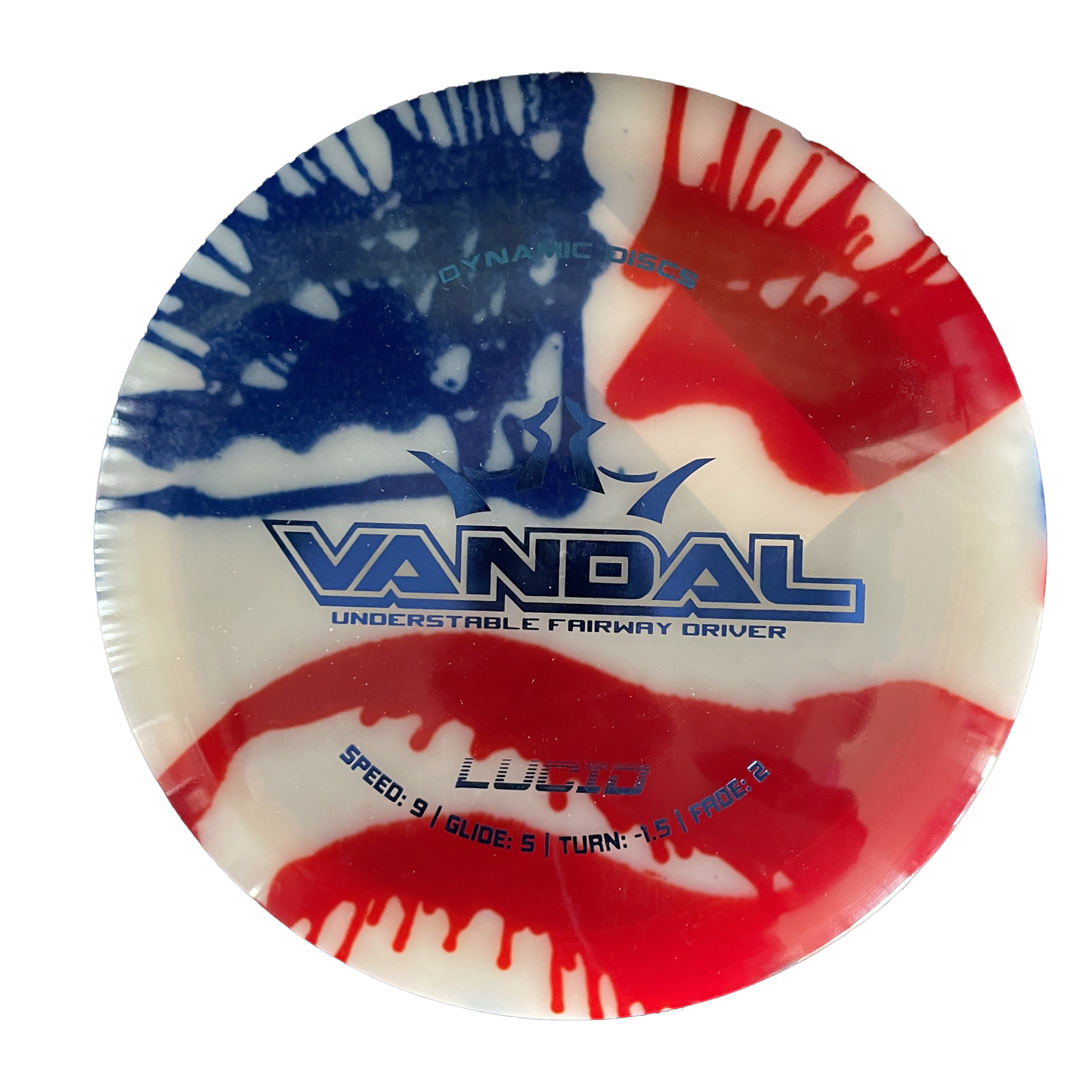 Dynamic Discs Vandal Lucid MyDye American Flag - Fairway Driver