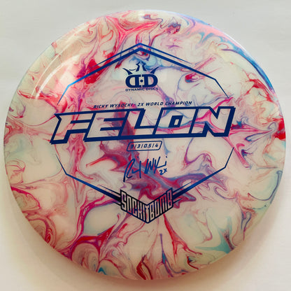 Custom Dyed Dynamic Discs Felon Lucid Ice Glimmer Ricky Wysocki - Fairway Driver