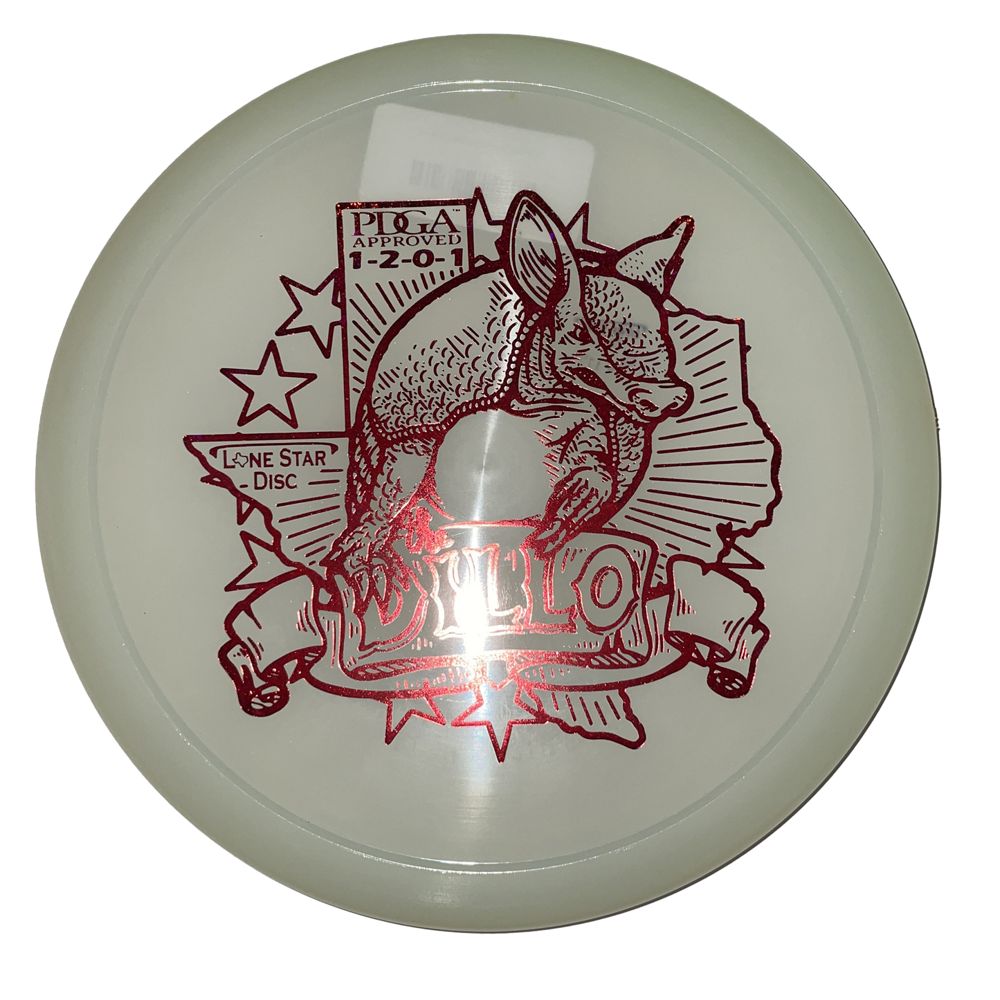 Lone Star Disc Armadillo Glow Artist Series - Putt/Approach