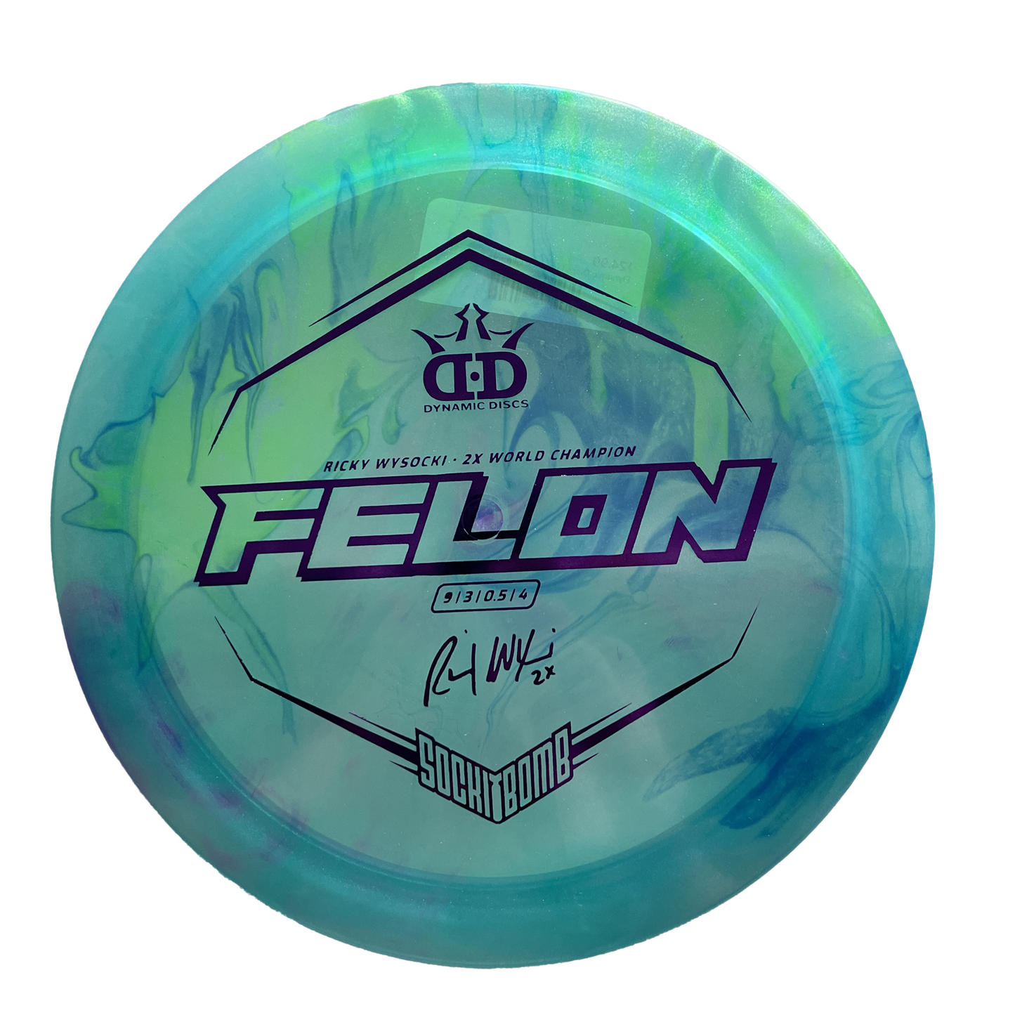 Custom Dyed Dynamic Discs Lucid Ice Glimmer Felon Ricky Wysocki (1)